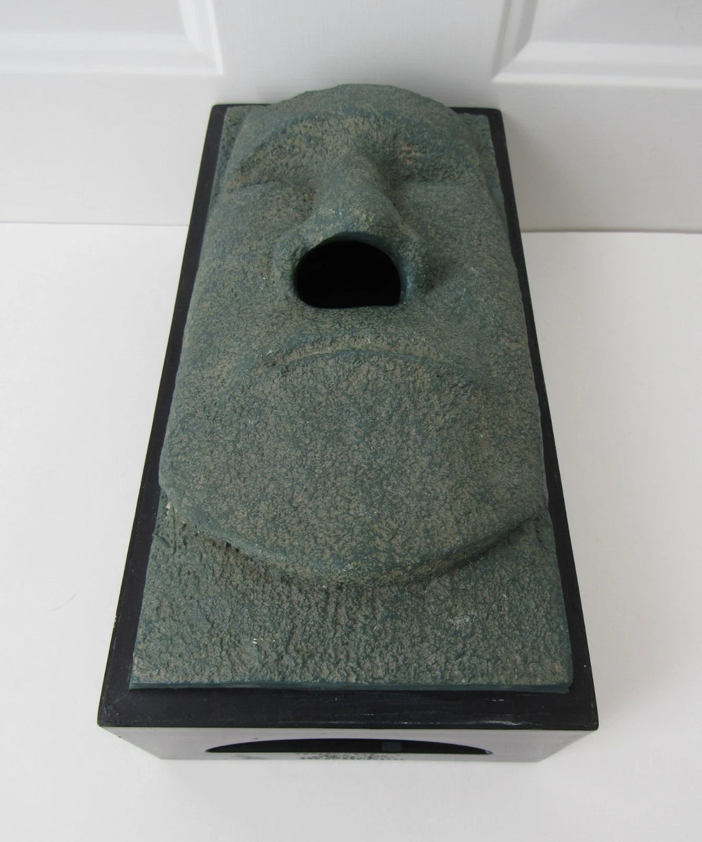ROTARY HERO MOAI TIKI TISSUE BOX COVER DISPENSER EASTER ISLAND RUDY FACE HOLDER | eBay
