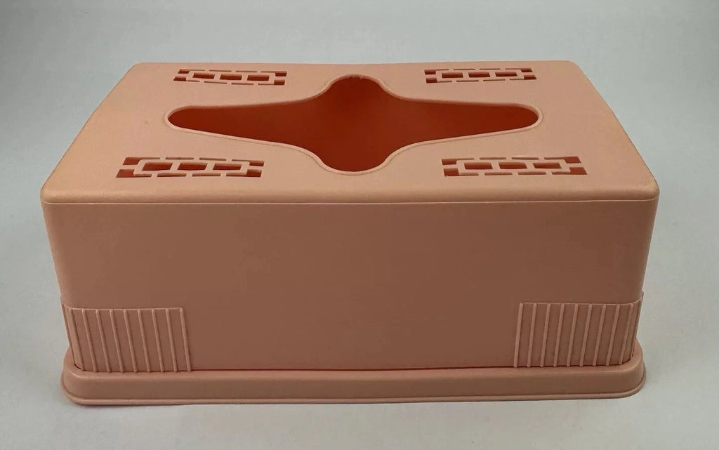 Pink Plastic Tissue Box Retro 2 Piece Cutouts Vintage | eBay