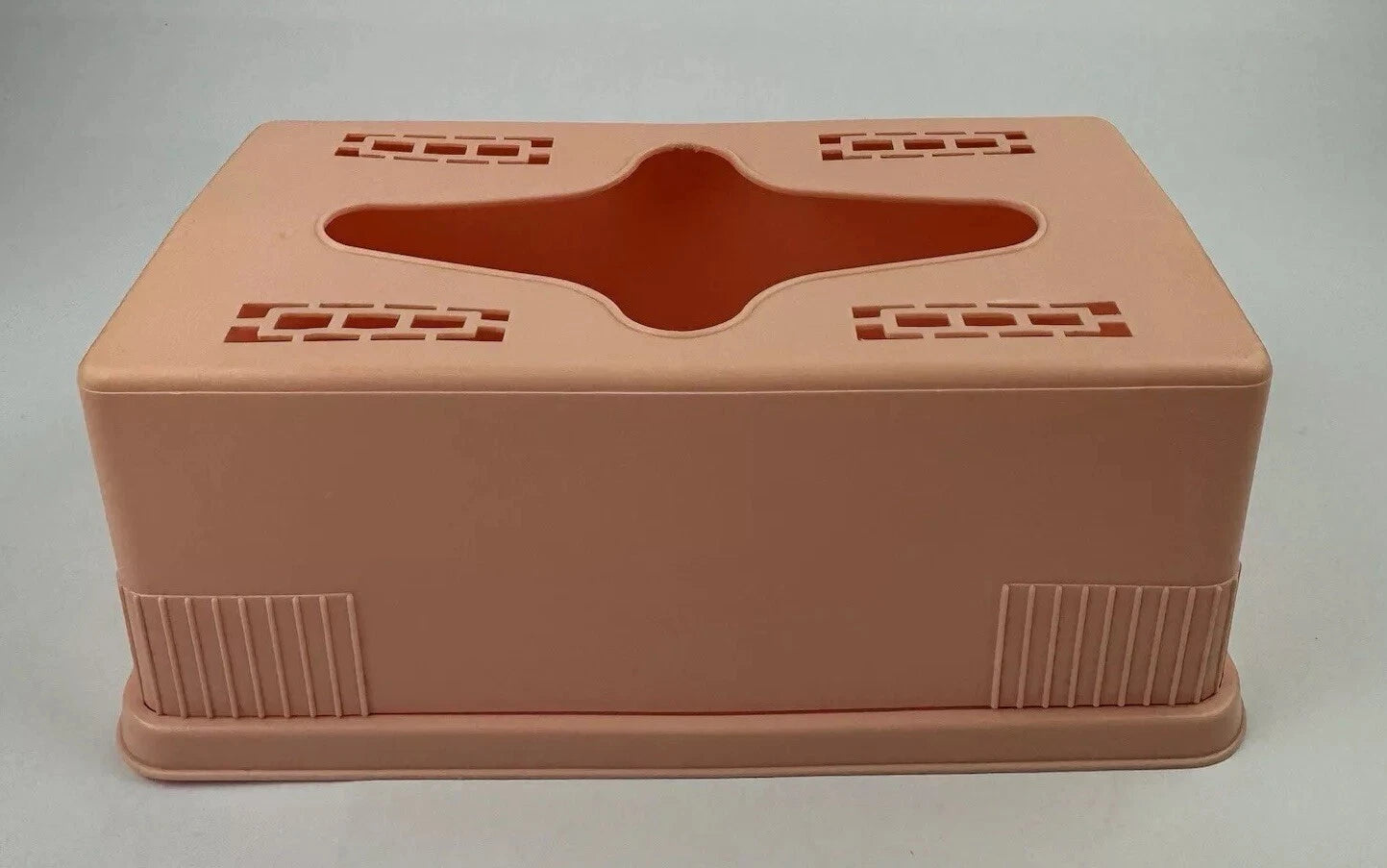 Pink Plastic Tissue Box Retro 2 Piece Cutouts Vintage | eBay