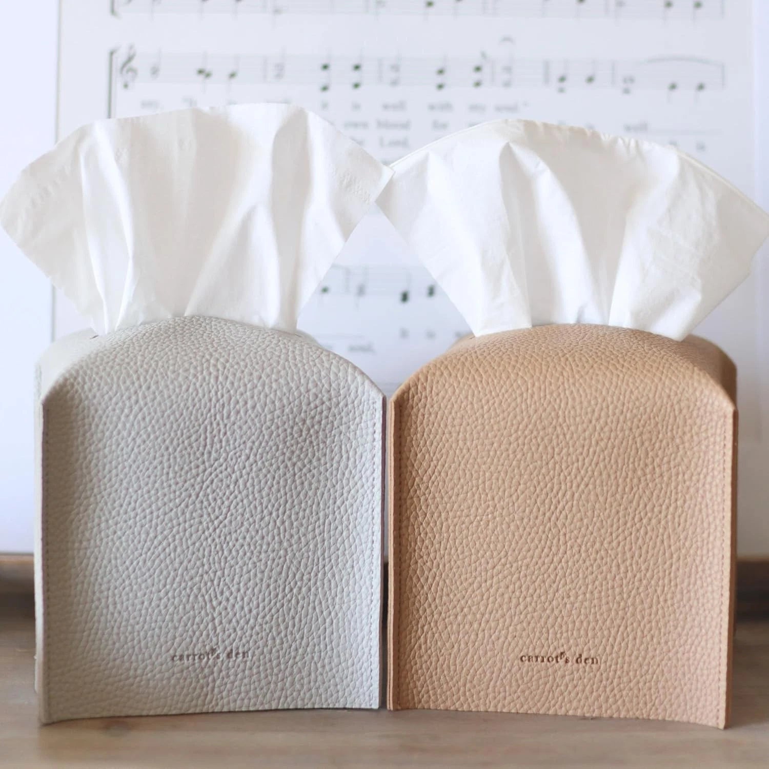 Tissue Box Cover Holder, Square with Bottom Belt by Carrot's Den - PU Leather De | eBay