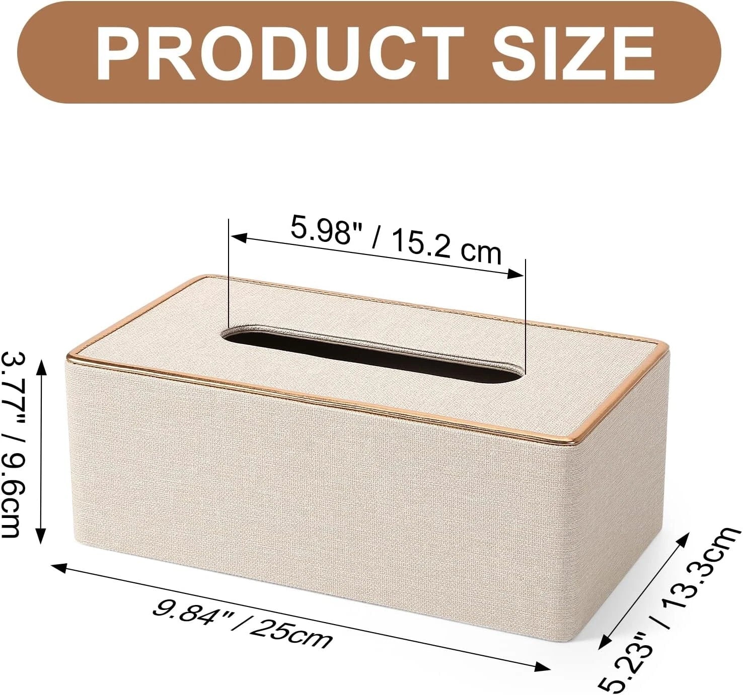 Tissue Box Cover, PU Leather Tissue Box Holder Rectangular Kleenex Box Cover | eBay