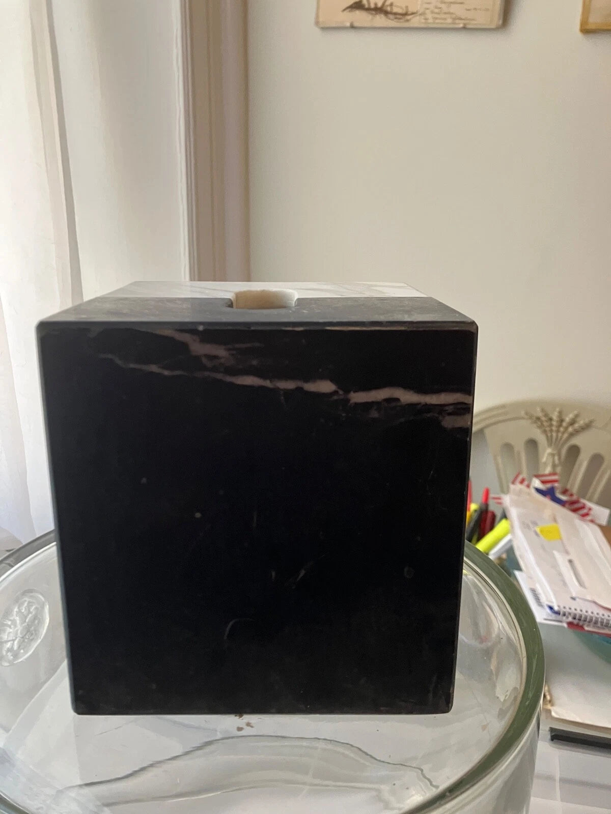 Jonathan Adler Black and White Marbe Tissue Box Cover | eBay