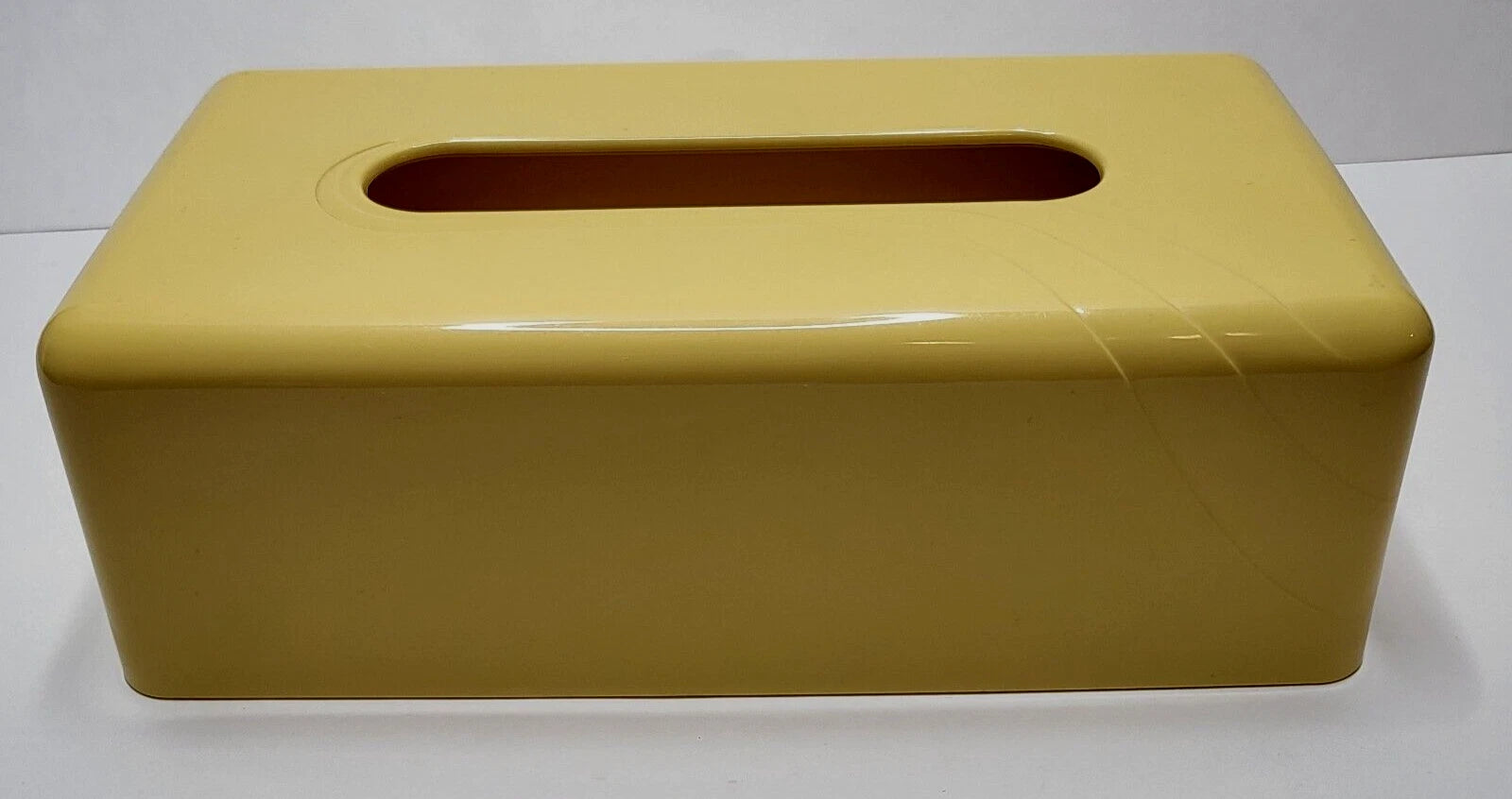 Vtg 7608 Rubbermaid Tissue Box Cover Holder Yellow Retro Swirl Bathroom Bedroom | eBay