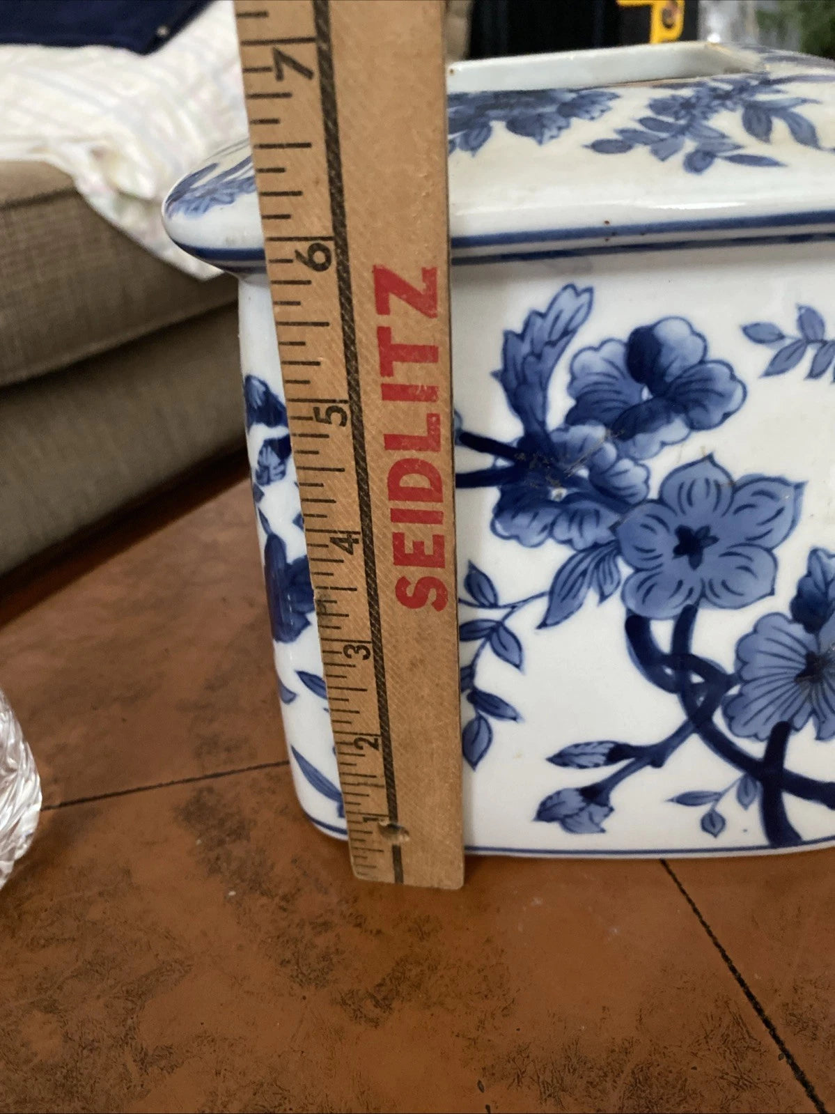 Tissue Box Cover Vintage Ceramic Blue & White Floral Chinoiserie | eBay