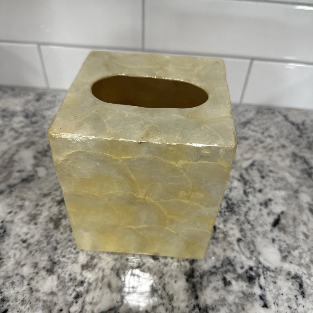 Capiz Shell Tissue Box Holder 6x5x5” | eBay