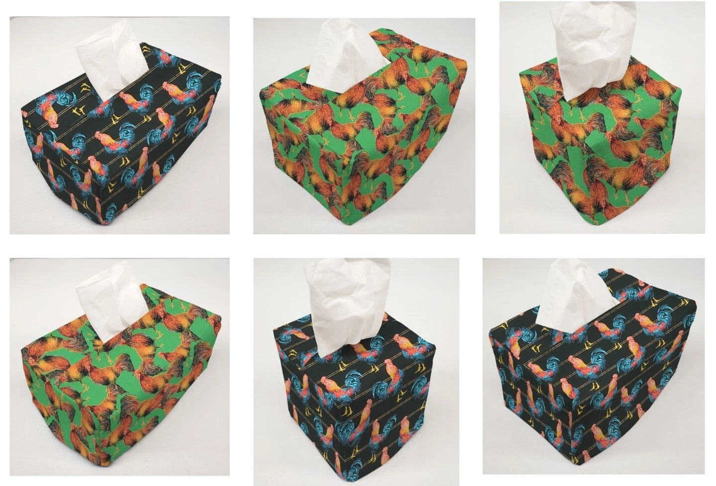 Roosters Tissue Box Cover (2 Colors Available) | eBay