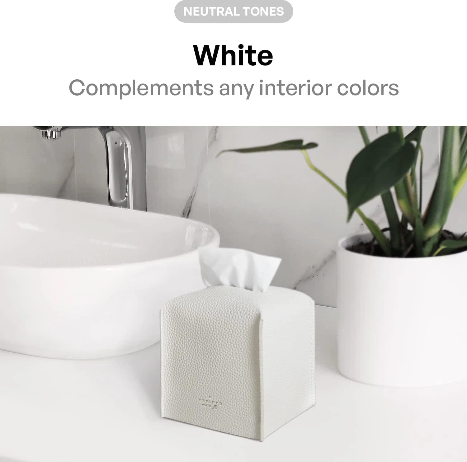 Carrotez Tissue Box Cover, Refined Modern PU Leather Square Holder - Decorative | eBay