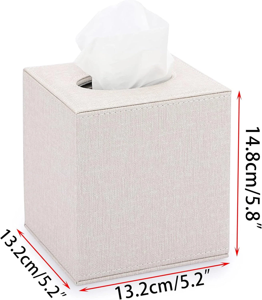 Sumnacon Square Linen Tissue Box Cover - Stylish Cube Tissue Box Holder with Mag | eBay