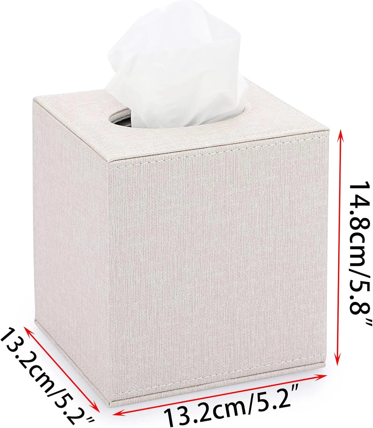 Sumnacon Square Linen Tissue Box Cover - Stylish Cube Tissue Box Holder with Mag | eBay